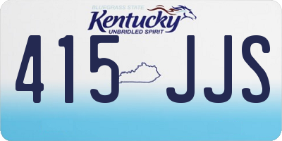 KY license plate 415JJS