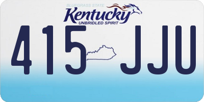 KY license plate 415JJU
