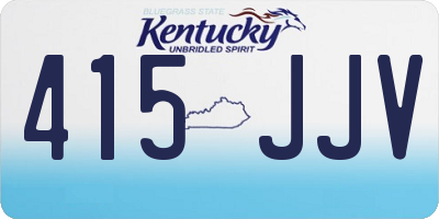 KY license plate 415JJV