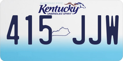 KY license plate 415JJW