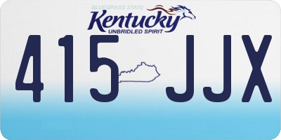 KY license plate 415JJX
