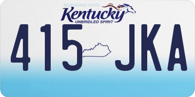 KY license plate 415JKA