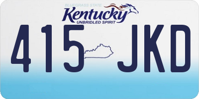 KY license plate 415JKD