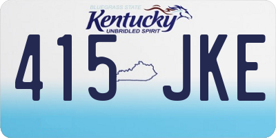 KY license plate 415JKE