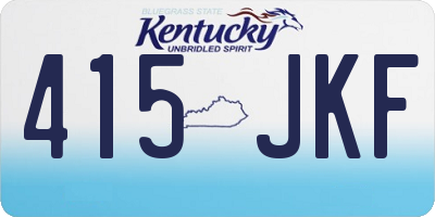 KY license plate 415JKF