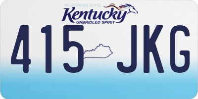 KY license plate 415JKG