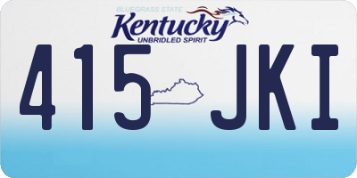 KY license plate 415JKI
