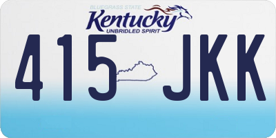 KY license plate 415JKK