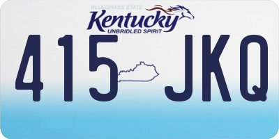 KY license plate 415JKQ