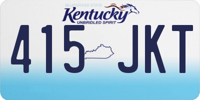 KY license plate 415JKT
