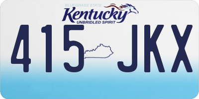 KY license plate 415JKX