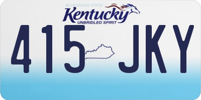 KY license plate 415JKY
