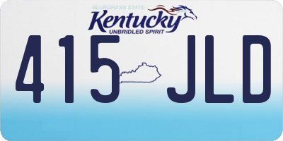 KY license plate 415JLD