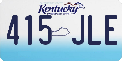 KY license plate 415JLE