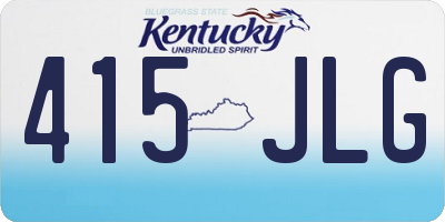 KY license plate 415JLG