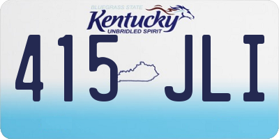 KY license plate 415JLI