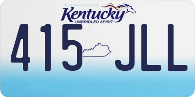 KY license plate 415JLL