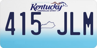 KY license plate 415JLM