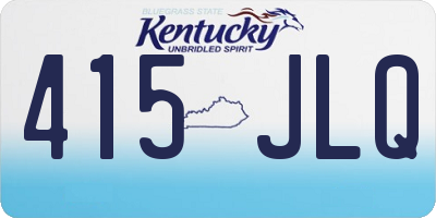 KY license plate 415JLQ