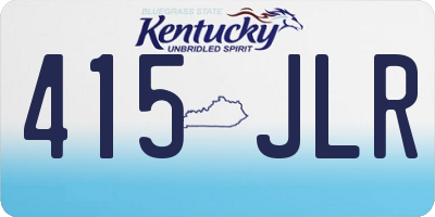 KY license plate 415JLR
