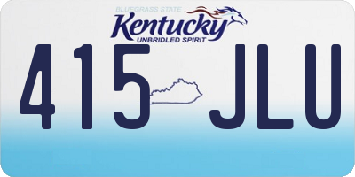 KY license plate 415JLU