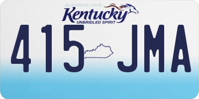 KY license plate 415JMA