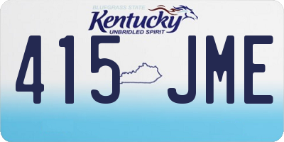 KY license plate 415JME
