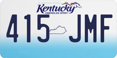 KY license plate 415JMF