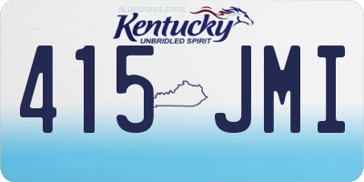 KY license plate 415JMI