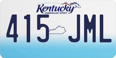 KY license plate 415JML