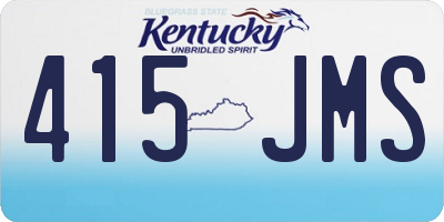 KY license plate 415JMS