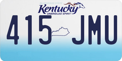 KY license plate 415JMU