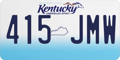 KY license plate 415JMW