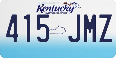 KY license plate 415JMZ
