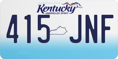KY license plate 415JNF