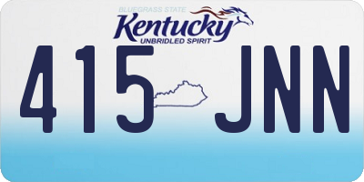 KY license plate 415JNN