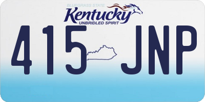 KY license plate 415JNP