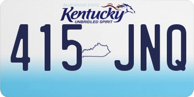 KY license plate 415JNQ