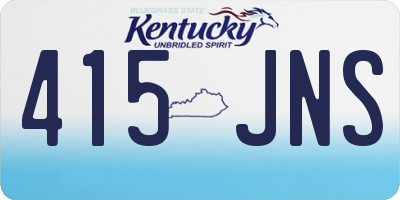 KY license plate 415JNS