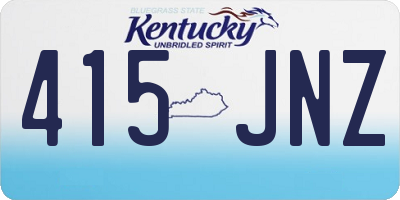 KY license plate 415JNZ