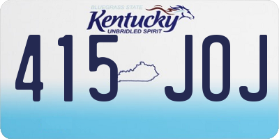 KY license plate 415JOJ