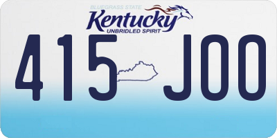 KY license plate 415JOO