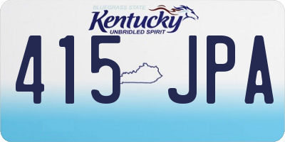 KY license plate 415JPA