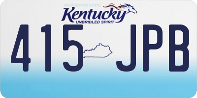 KY license plate 415JPB