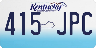 KY license plate 415JPC