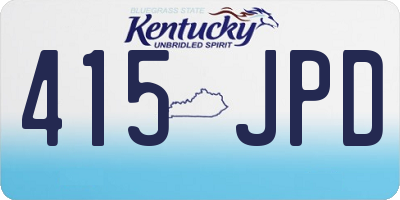 KY license plate 415JPD