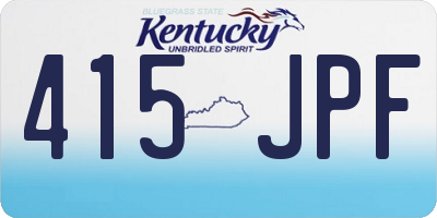 KY license plate 415JPF