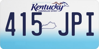KY license plate 415JPI
