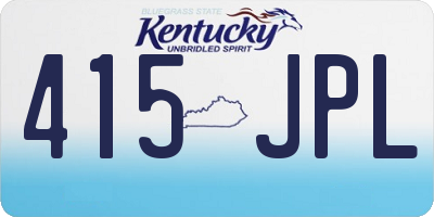 KY license plate 415JPL