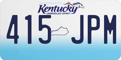 KY license plate 415JPM